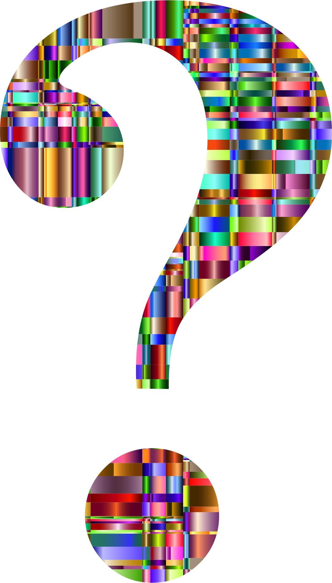 Checkered Chromatic Question Mark png transparent