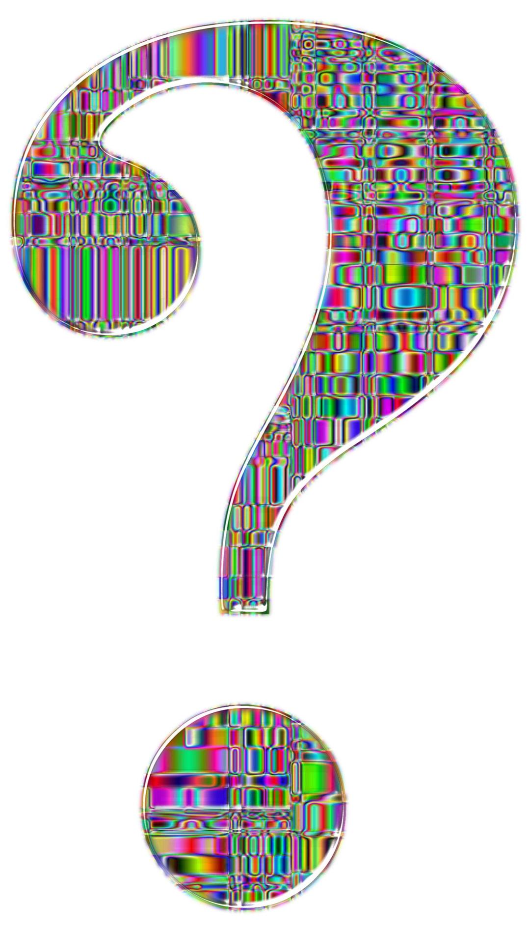 Checkered Chromatic Question Mark Enhanced png transparent