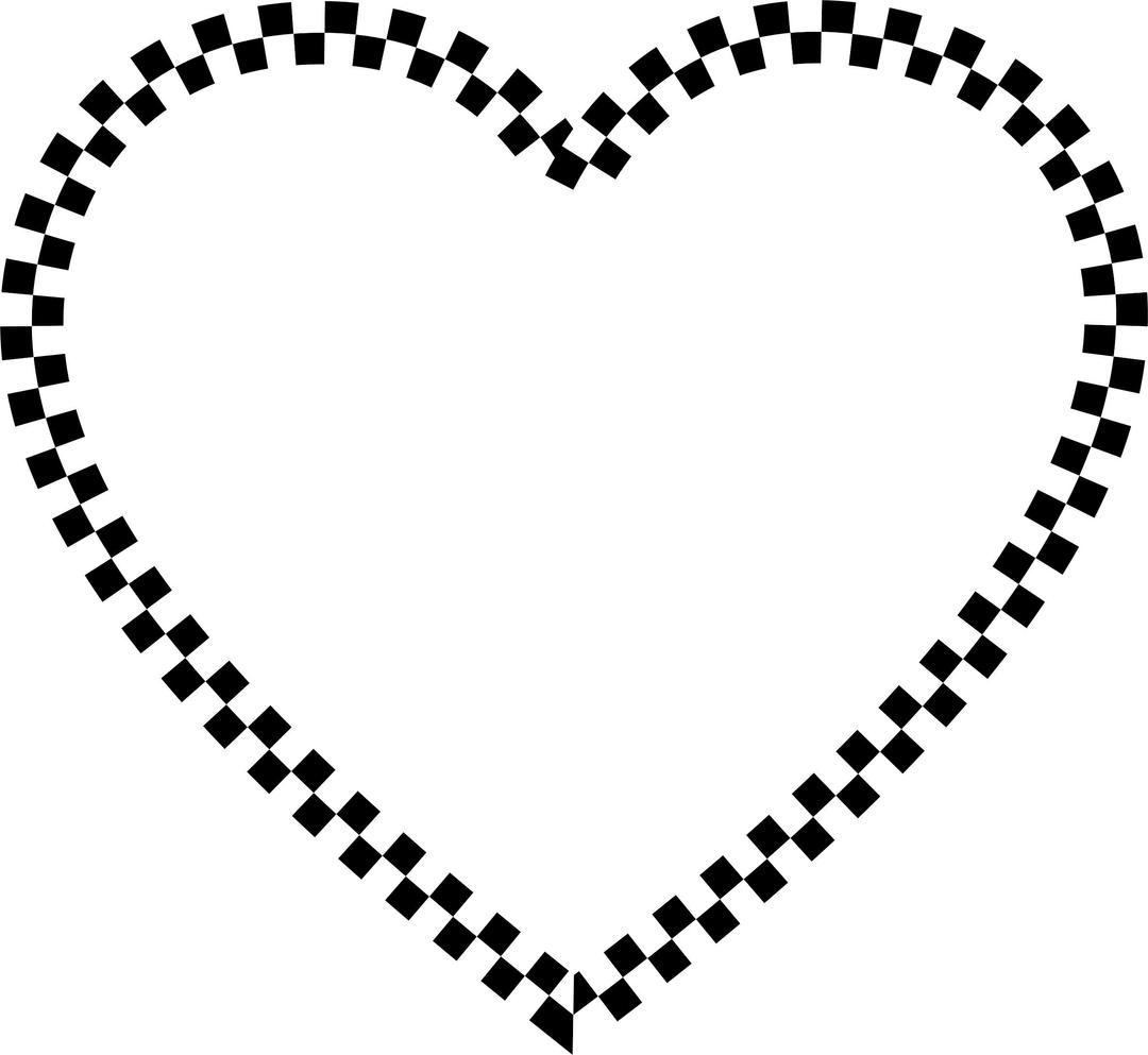 Checkered Heart png transparent
