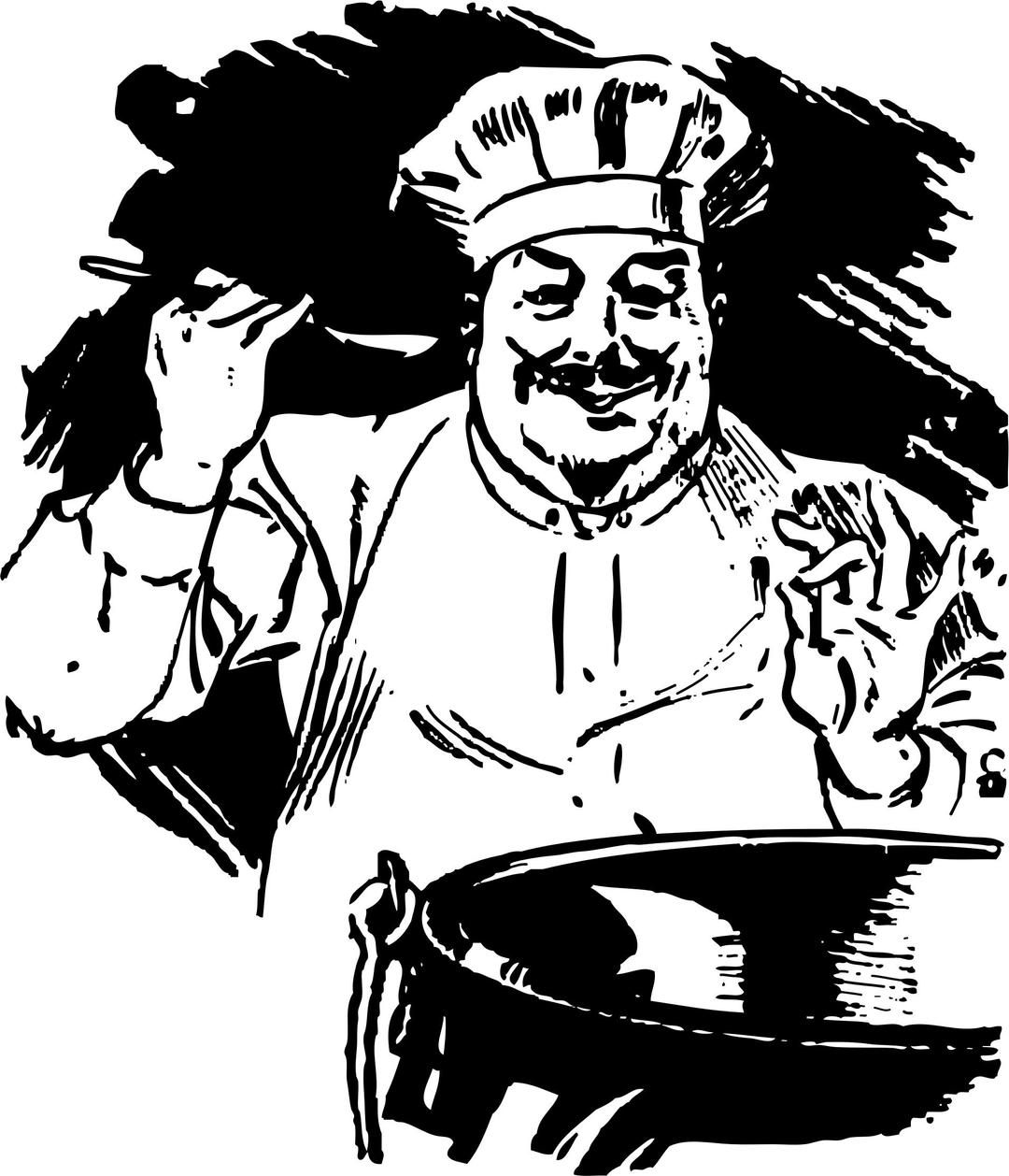chef with a large pot png transparent