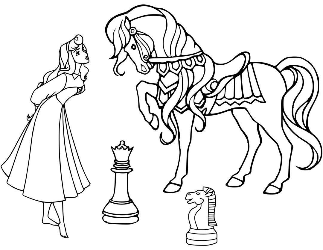 Chess coloring book  / Dibujo Ajedrez para colorear -14- png transparent