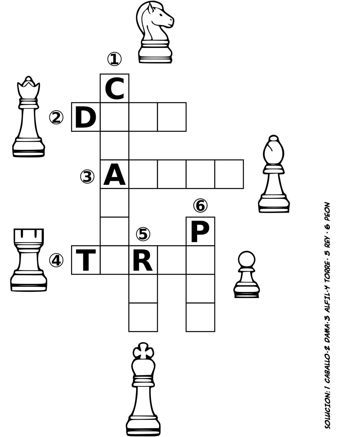 Chess coloring book - PUZZLE  / CRUCIGRAMA Ajedrez -26- png transparent