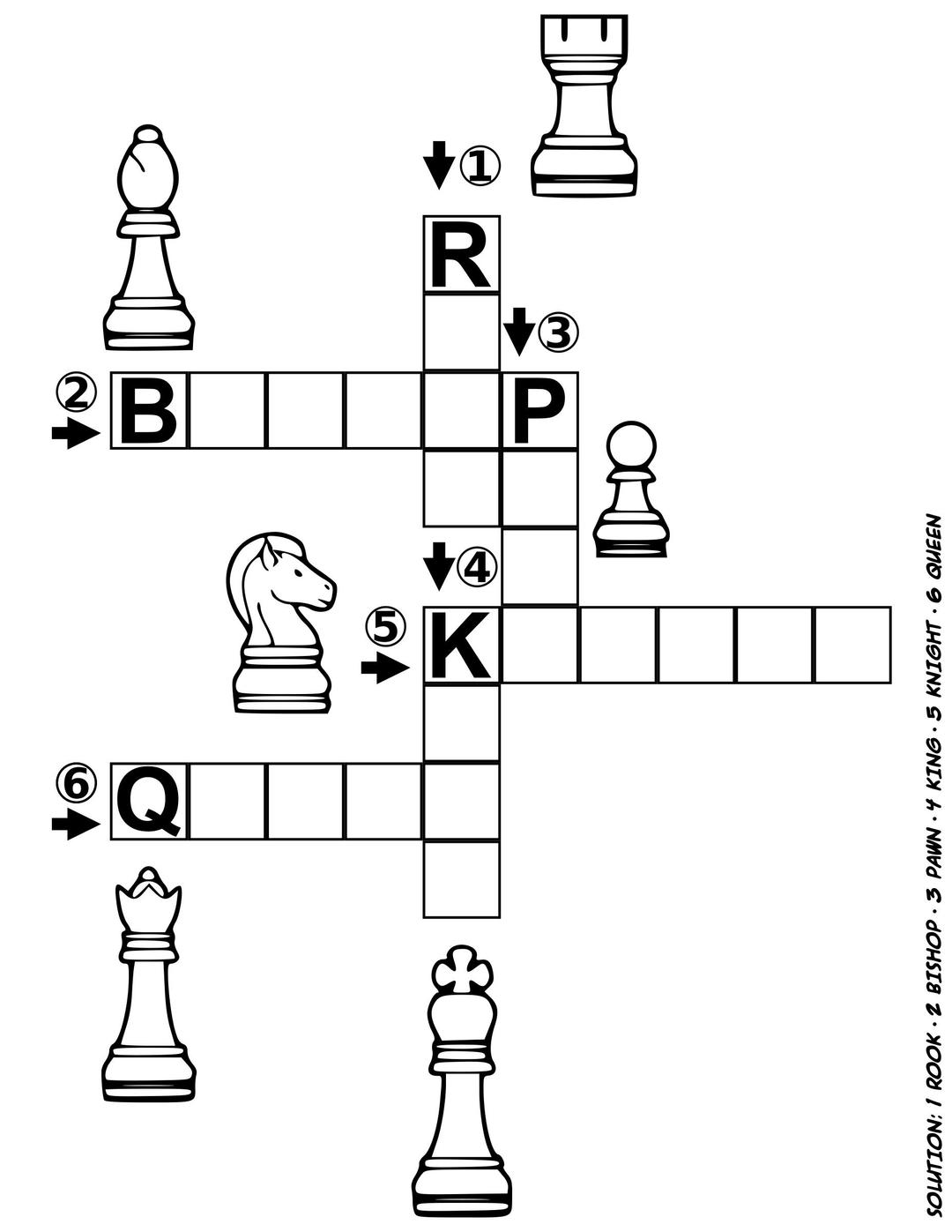 Chess coloring book - PUZZLE  / CRUCIGRAMA Ajedrez -27- png transparent