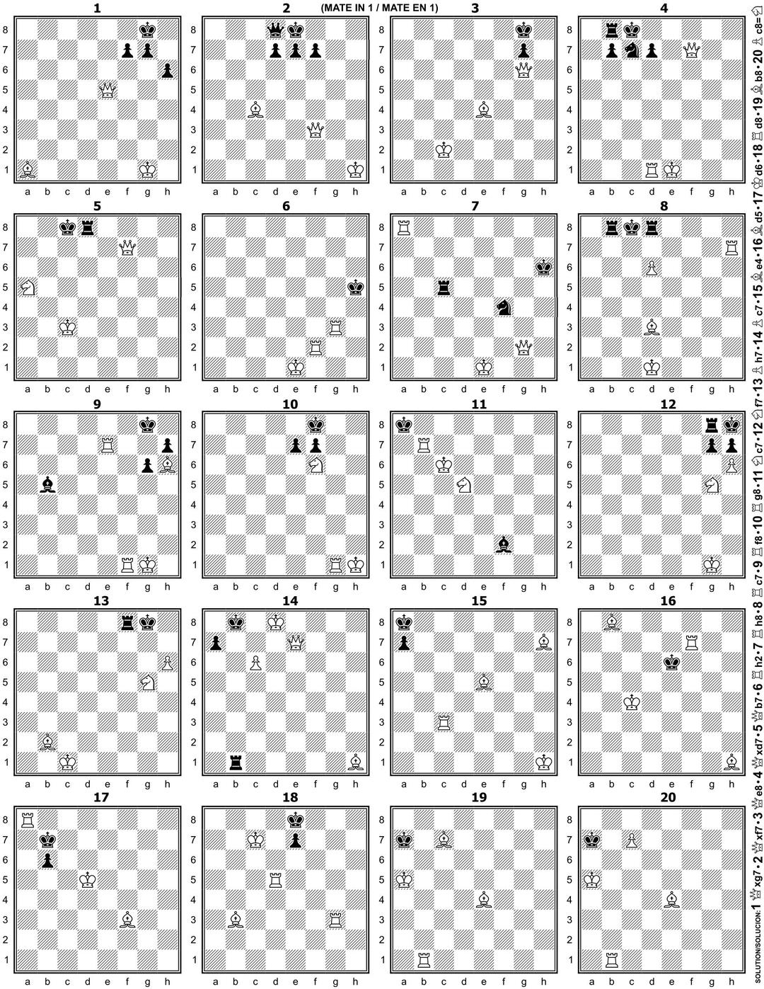 Chess Diagrams Mate In 1 / Diagramas Mate en 1 png transparent