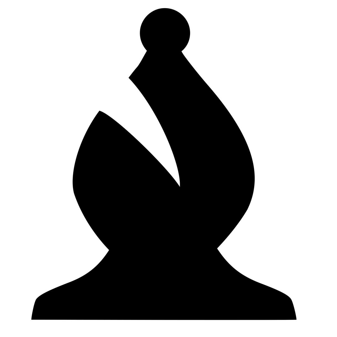 Chess Piece Silhouette - Black Bishop / Alfil Negro png transparent