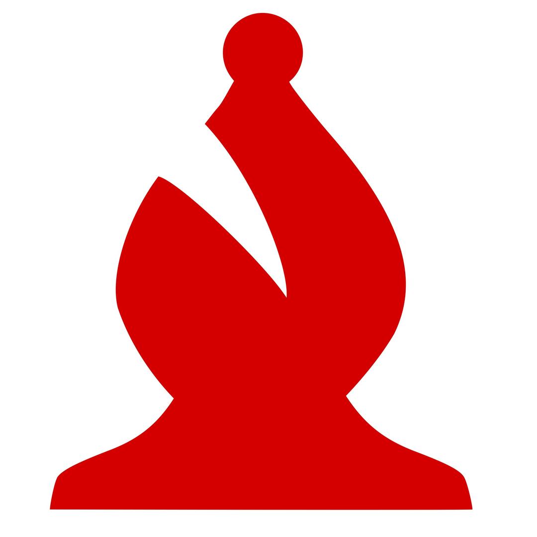 Chess Piece Silhouette - Red Bishop / Alfil Rojo png transparent