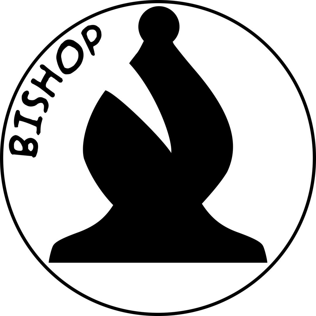 Chess Piece with Name - Black Bishop png transparent