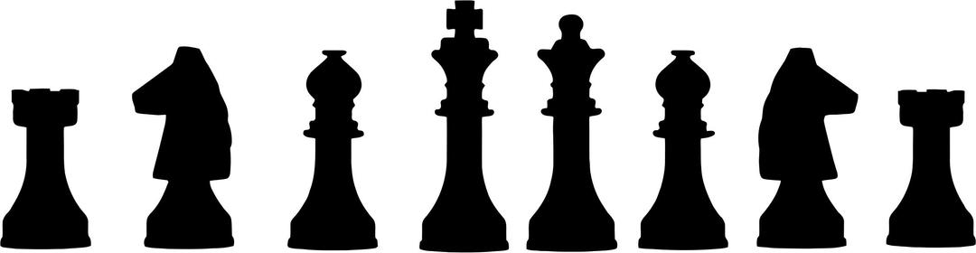 Chess Pieces Lineup png transparent