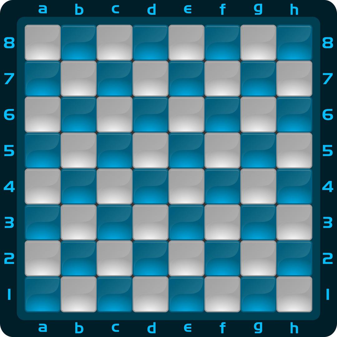 Chessboard Glossy Squares - Light Blue png transparent