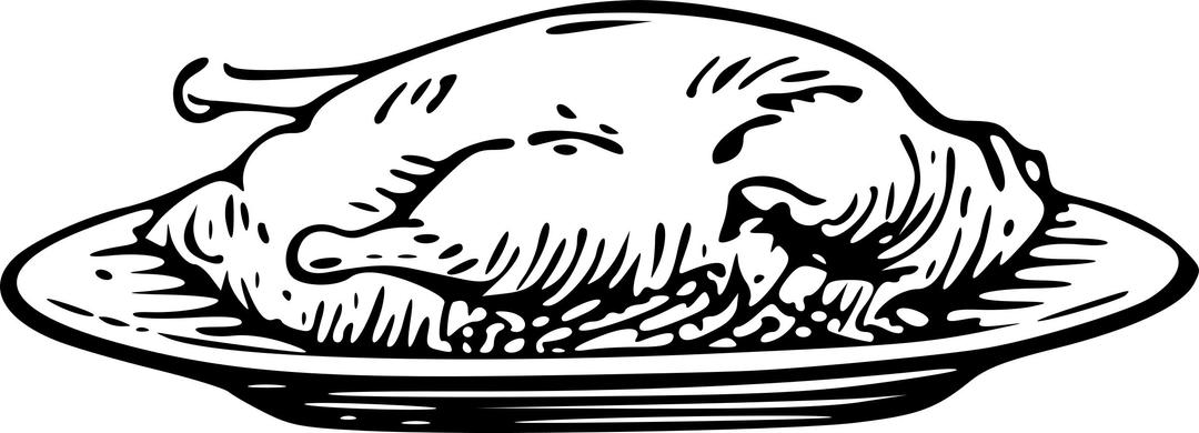 Chicken on Plate png transparent