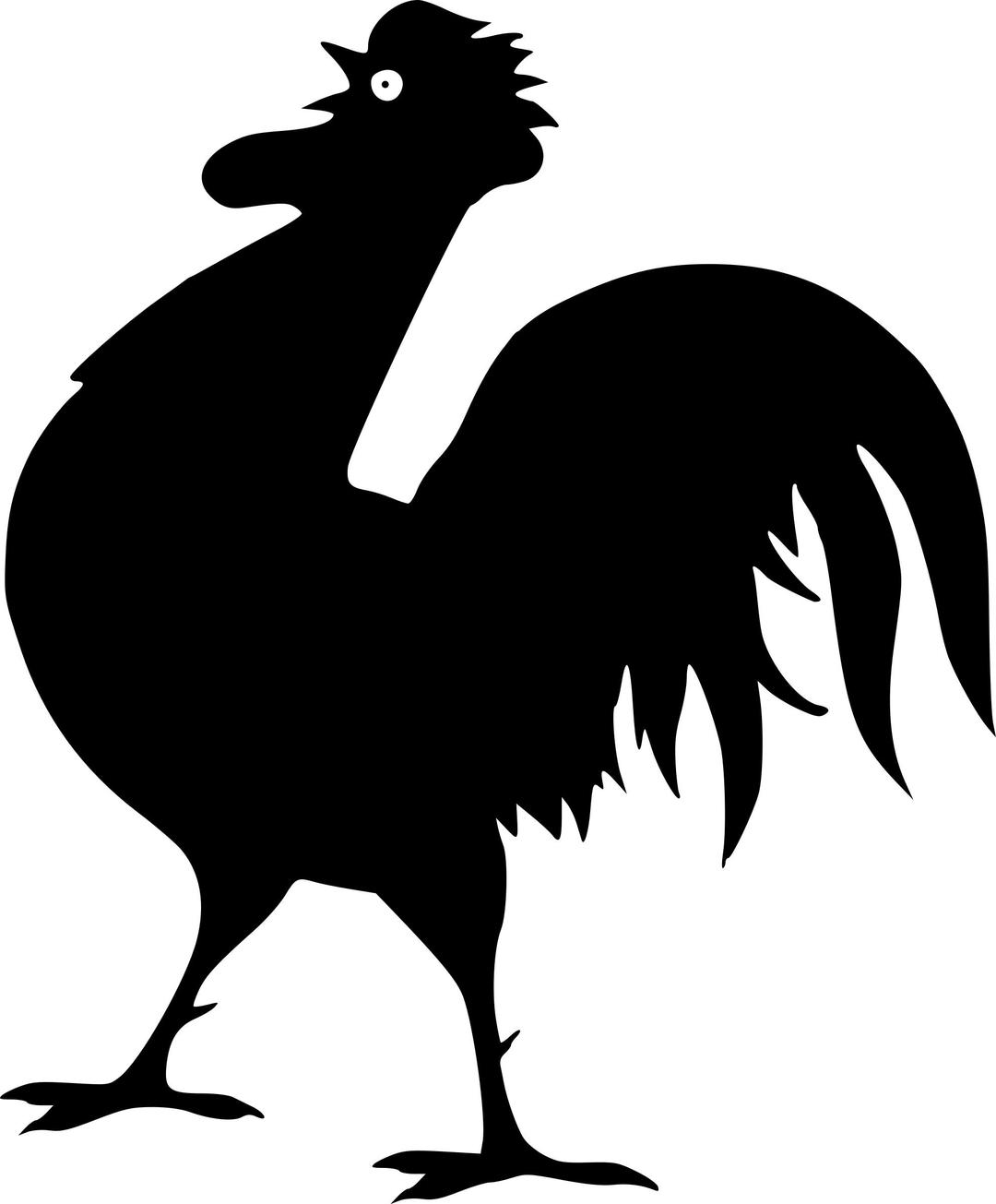Chicken silhouette png transparent