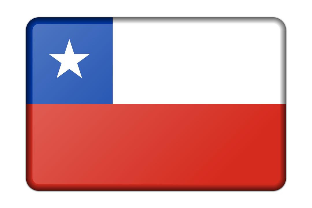 Chile flag (bevelled) png transparent