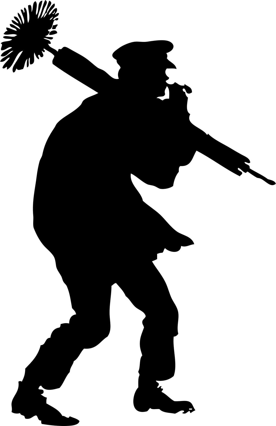 chimney sweep silhoutte png transparent