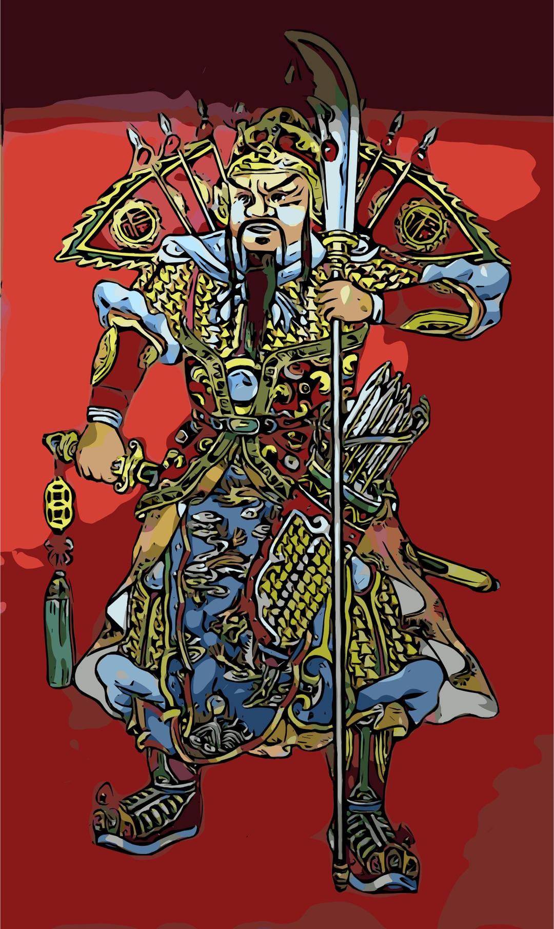 Chinese buddhist warrior png transparent