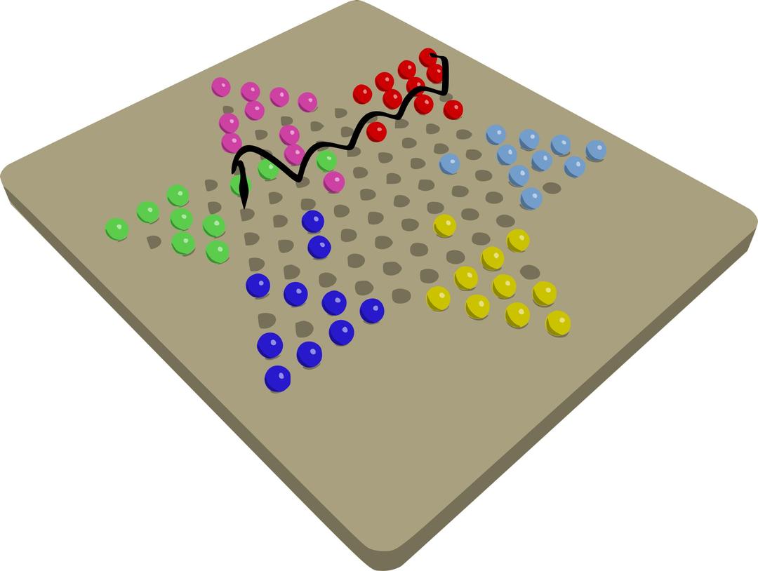 Chinese Checkers Game In Progress png transparent
