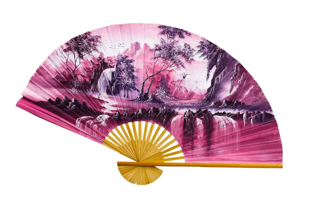 Chinese Fan Purple png transparent