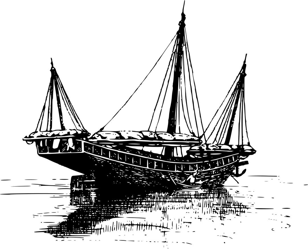 Chinese junk png transparent