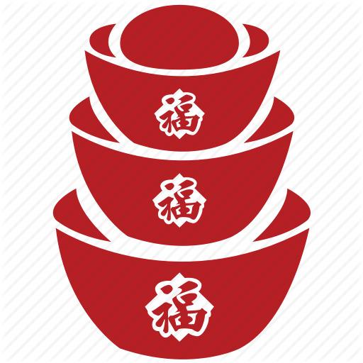 Chinese New Year Bowls png transparent