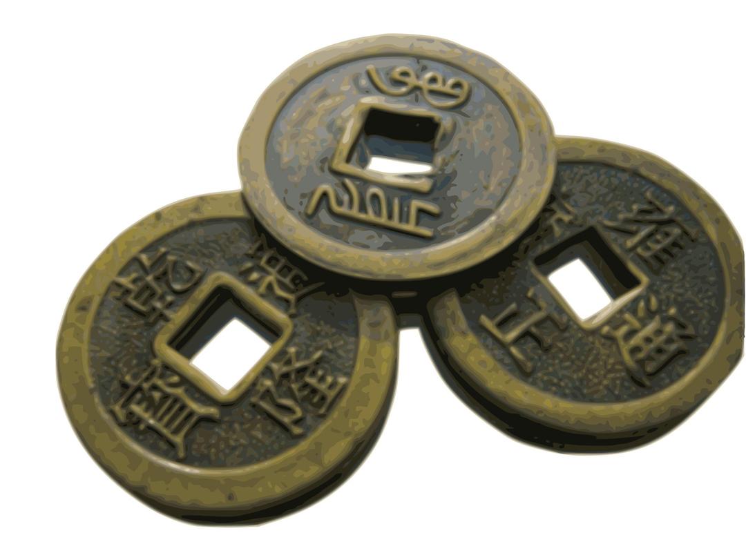 Chinese old coin png transparent