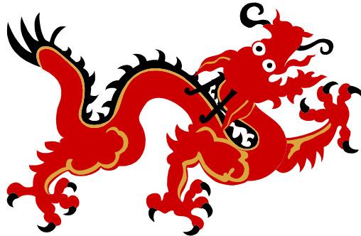 Chinese Red Dragon png transparent