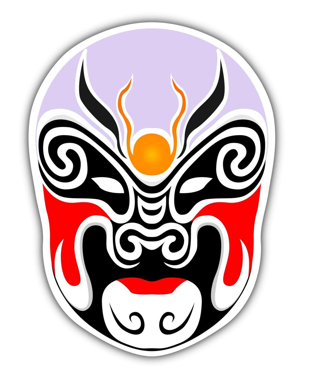 chinese theater masks png transparent