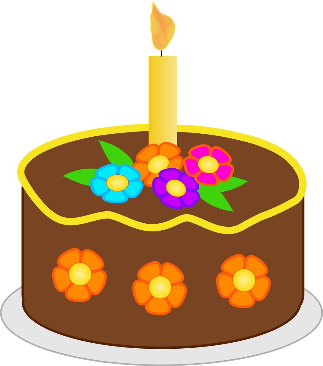 Chocolate Birthday Cake(brown) png transparent