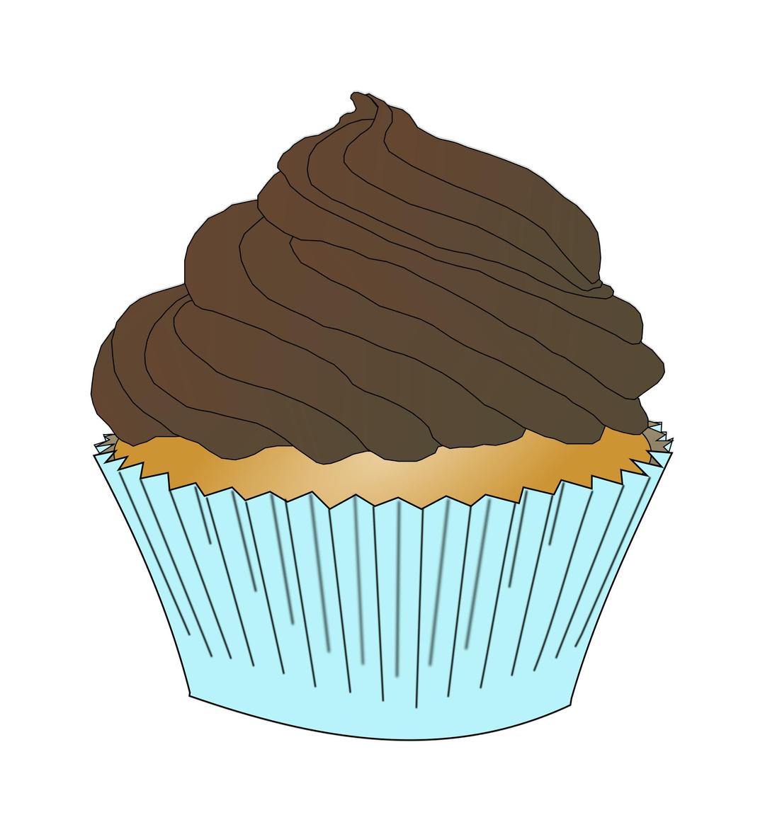 Chocolate Frosting Cupcake png transparent