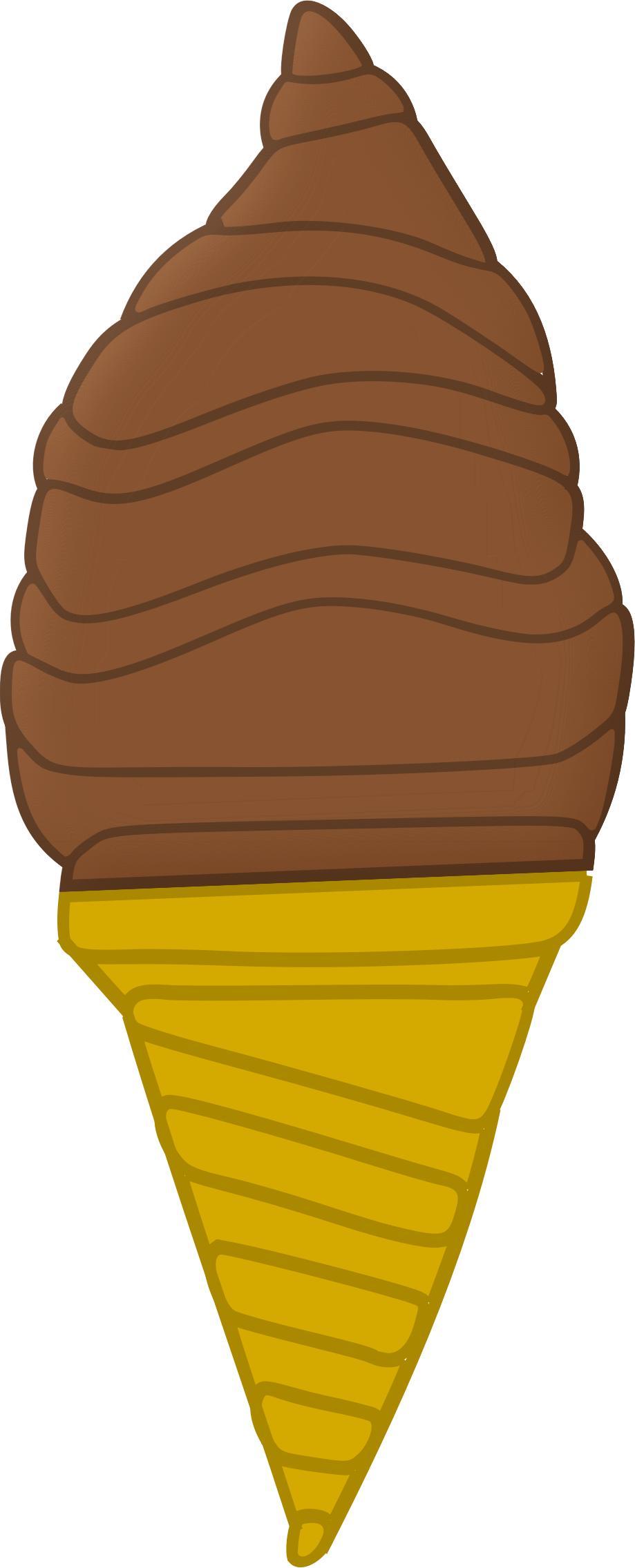 Chocolate Ice Cream Cone png transparent
