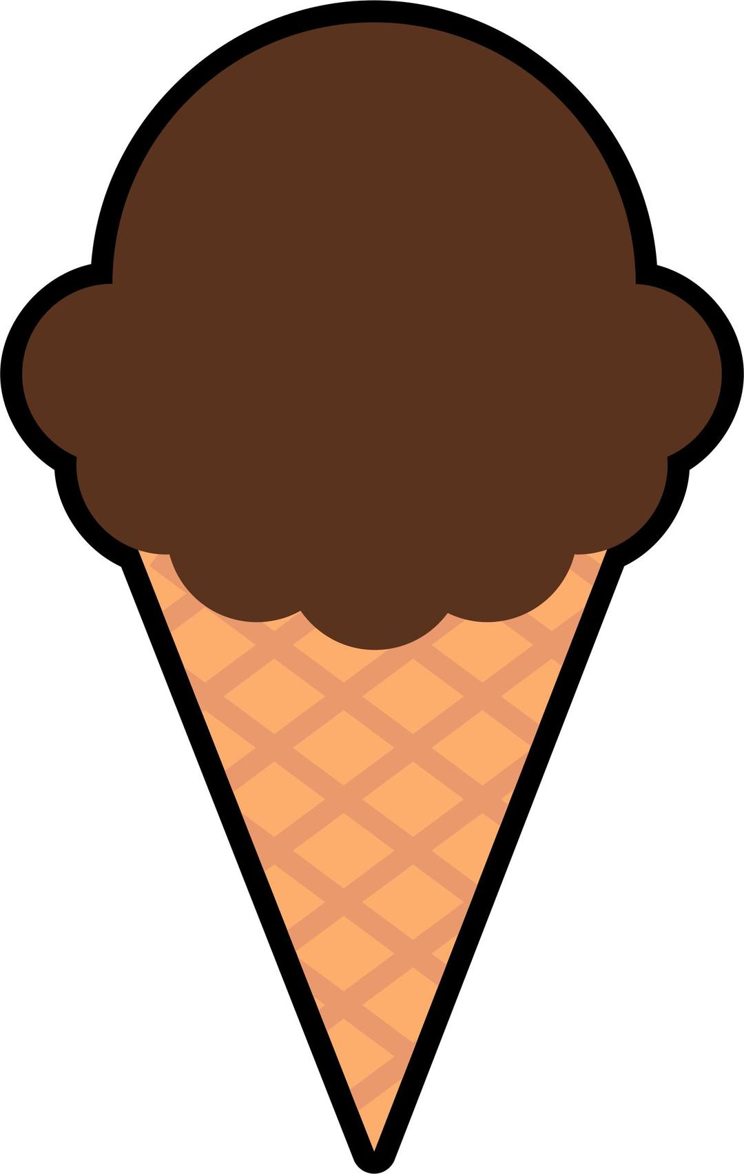 Chocolate Ice-Cream Cone png transparent