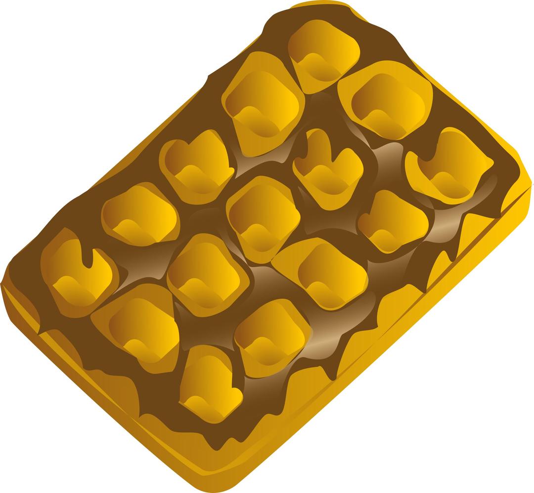 Chocolate waffle png transparent