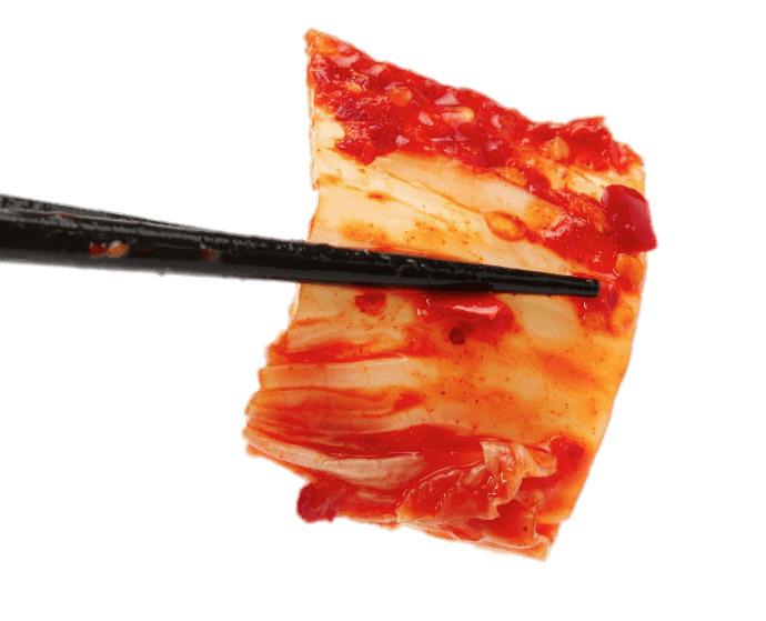 Chopsticks Holding A Piece Of Kimchi png transparent