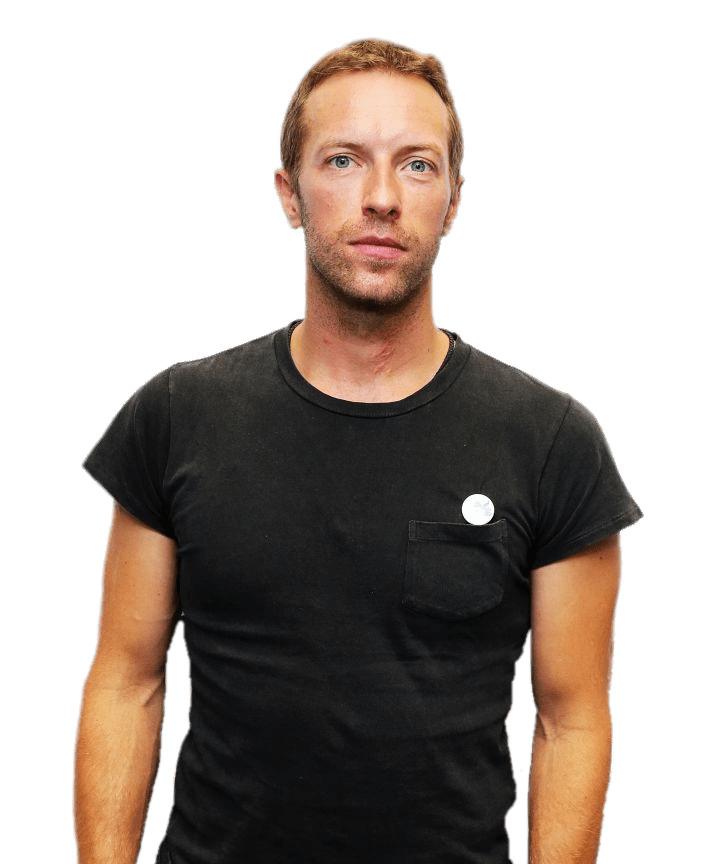 Chris Martin Black T Shirt png transparent