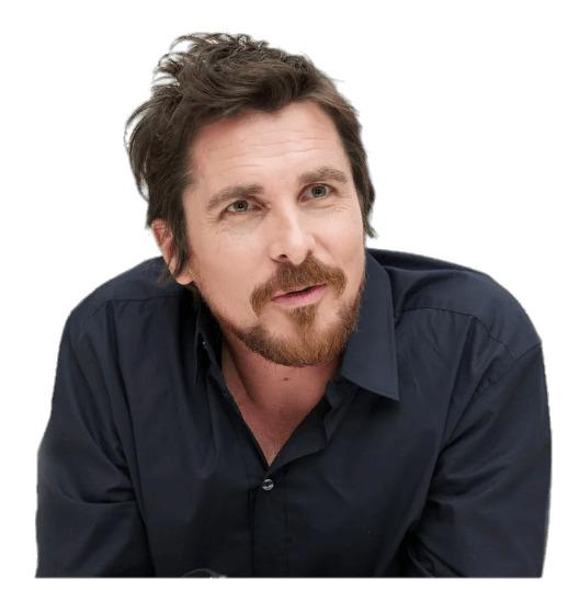 Christian Bale Black Shirt png transparent