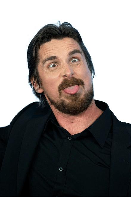 Christian Bale Funny Face png transparent