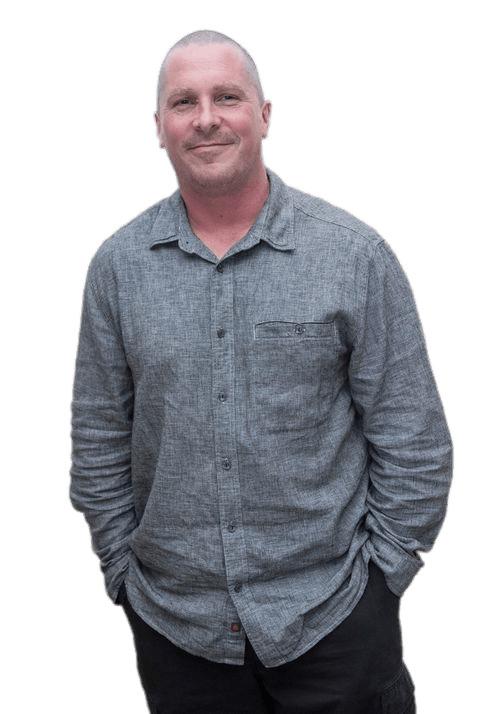 Christian Bale Shaved Head png transparent