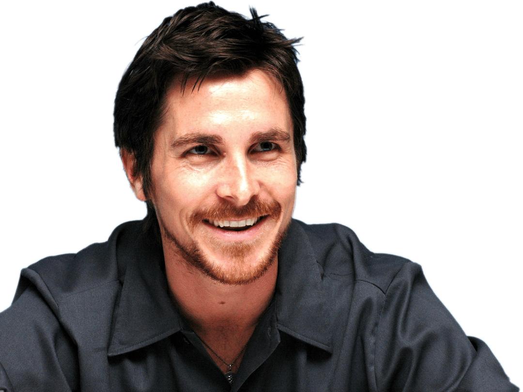 Christian Bale Smiling png transparent