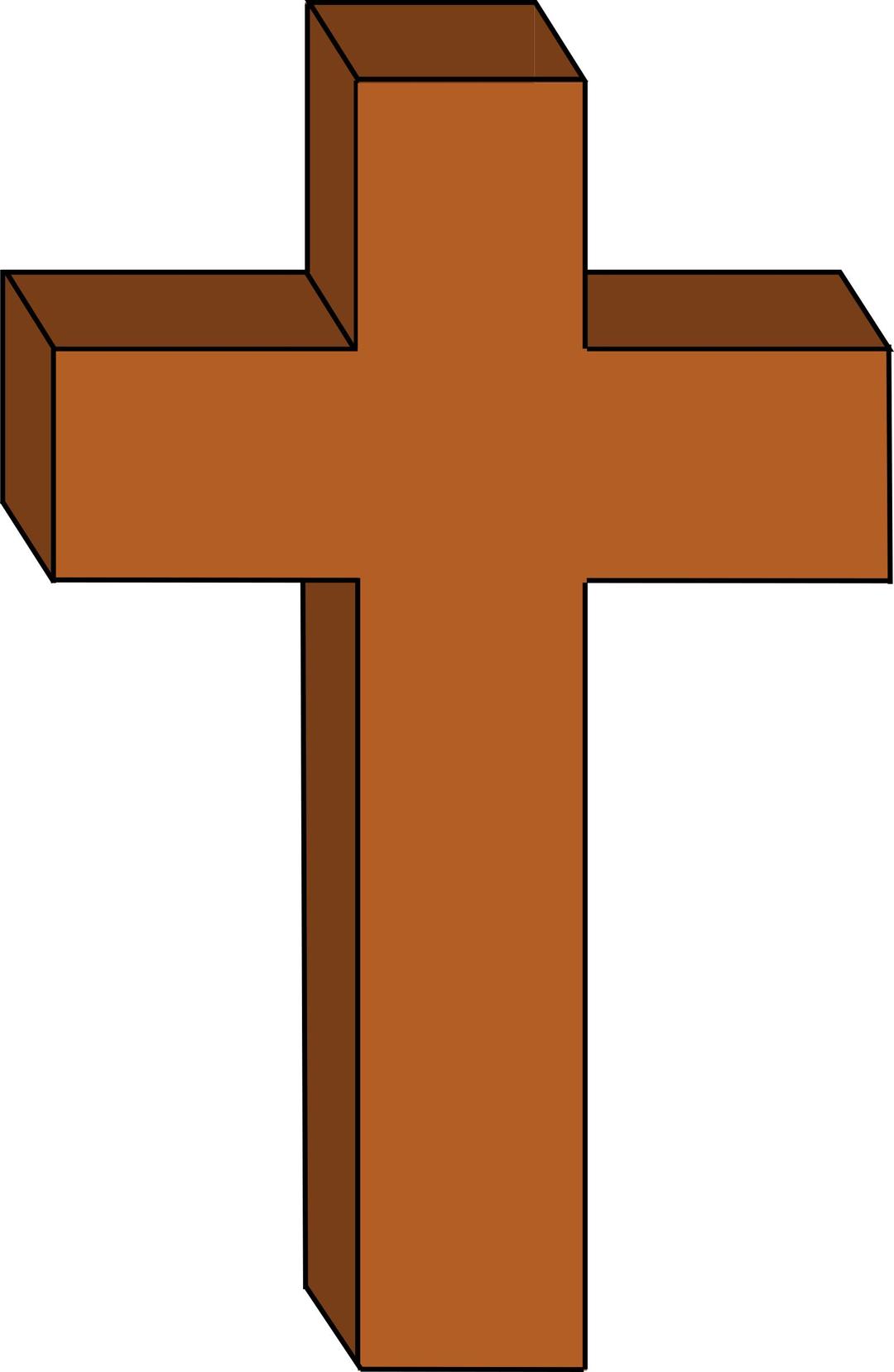 Christian Cross outlined png transparent