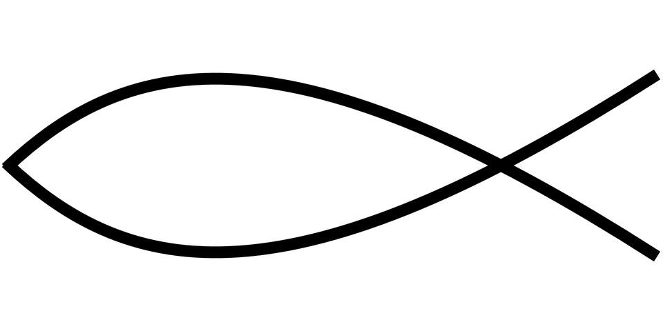 Christian Fish Thin Line png transparent