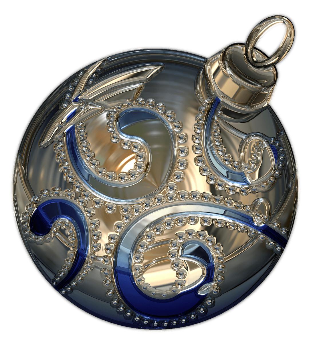 Christmas Bauble With Drawing png transparent