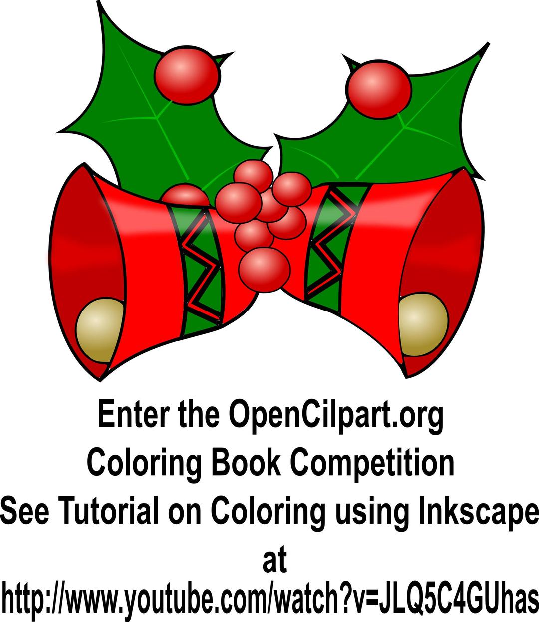 Christmas Bells - Coloring Book Page png transparent