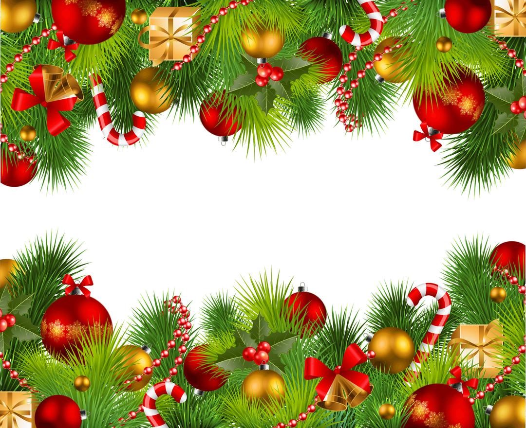 Christmas Double Frame png transparent