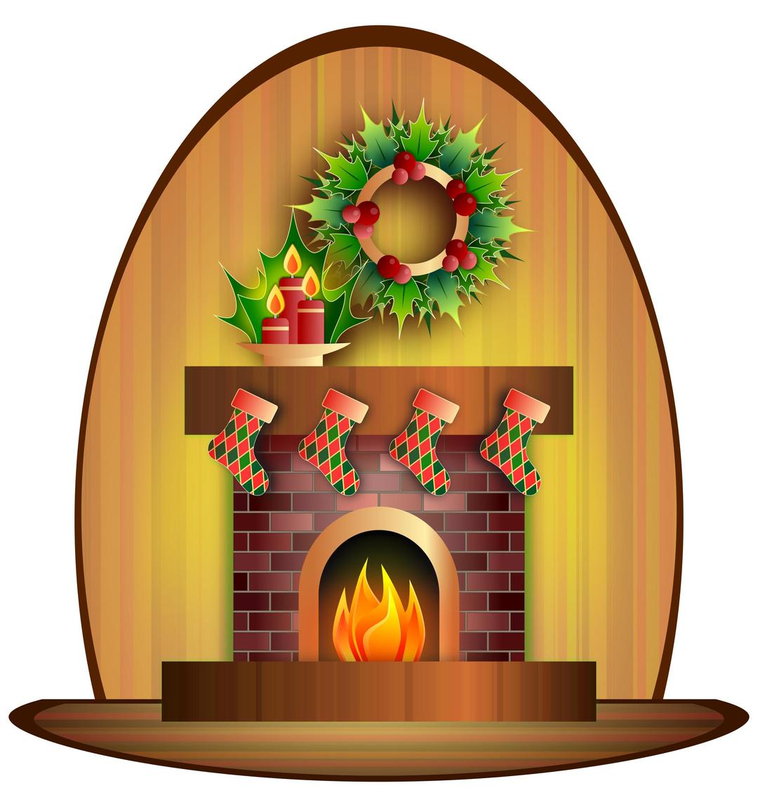 Christmas Fireplace png transparent