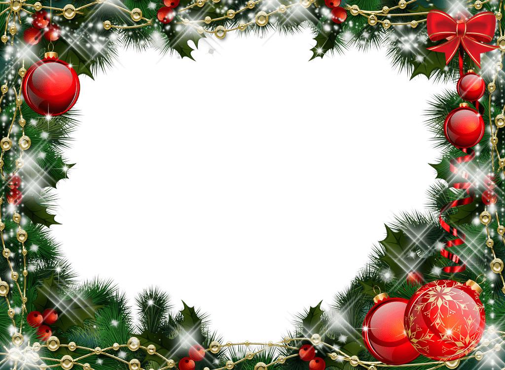 Christmas Frame Balls Mistletoe png transparent
