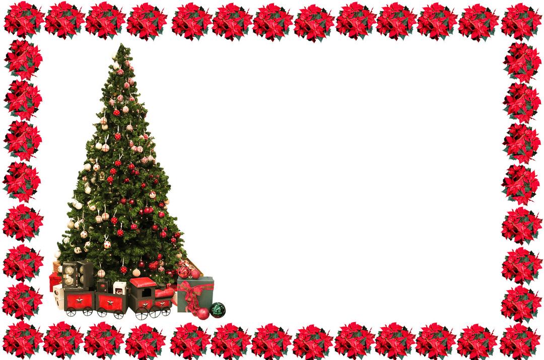 Christmas Frame With Tree png transparent