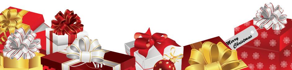 Christmas Gifts Footer png transparent