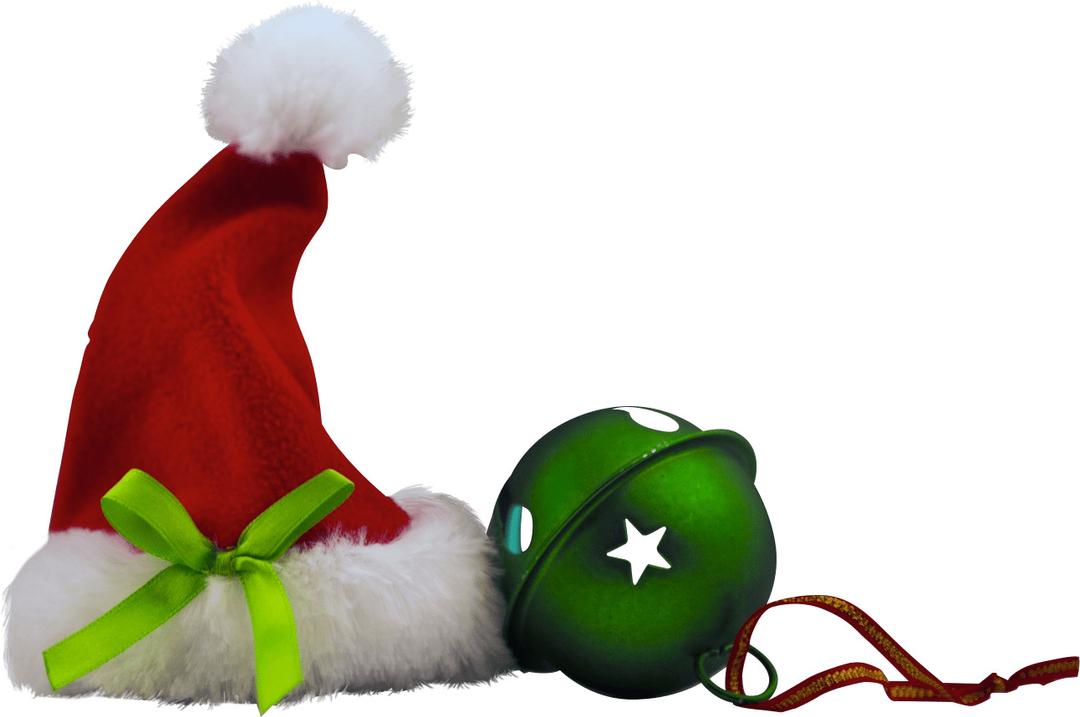 Christmas Hat and Bell png transparent