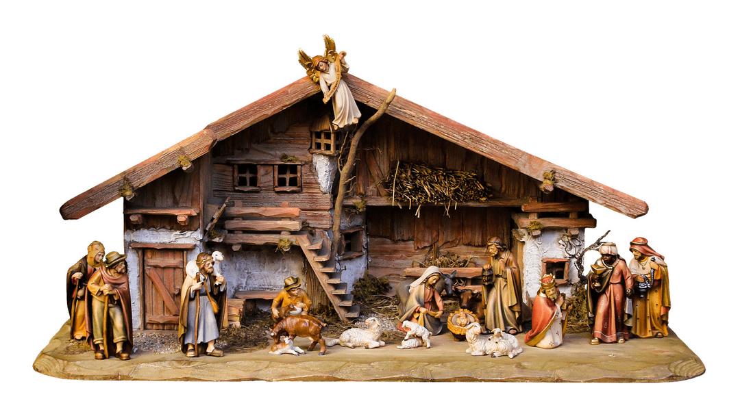 Christmas Nativity Scene Angel on Roof png transparent