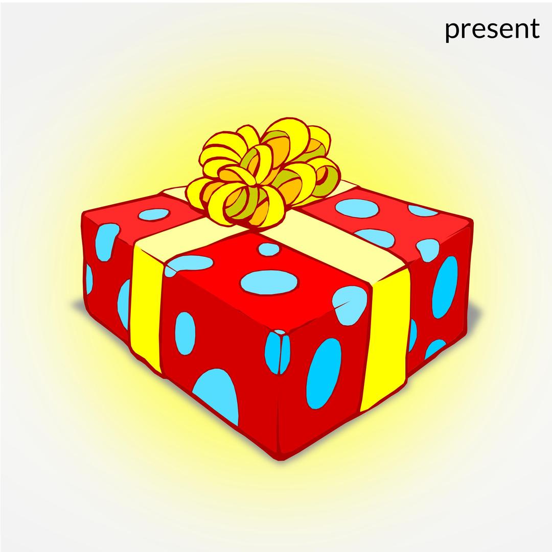 Christmas present recolored png transparent