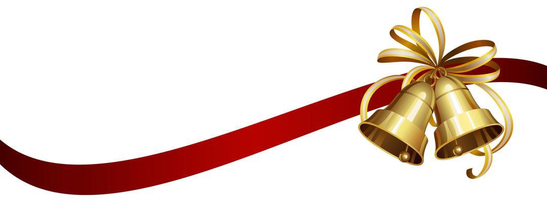 Christmas Ribbon and Bells png transparent