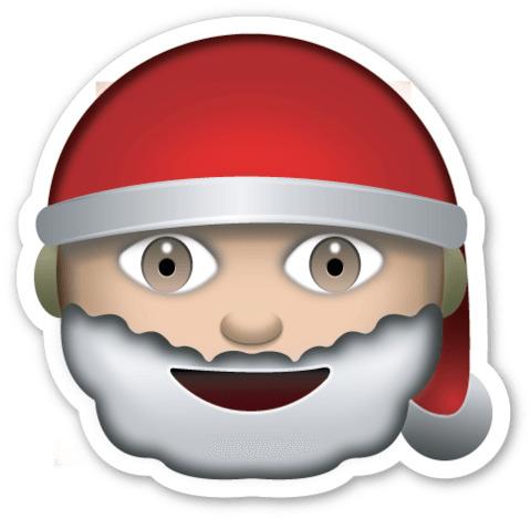 Christmas Santa Emoji png transparent